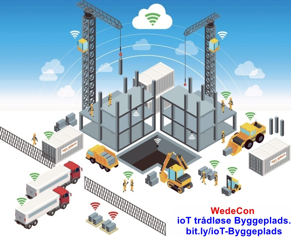 den iot trdlse byggeplads elektronikudvikling elektronik udvikling wedecon design loRa 4G LTE GSM
