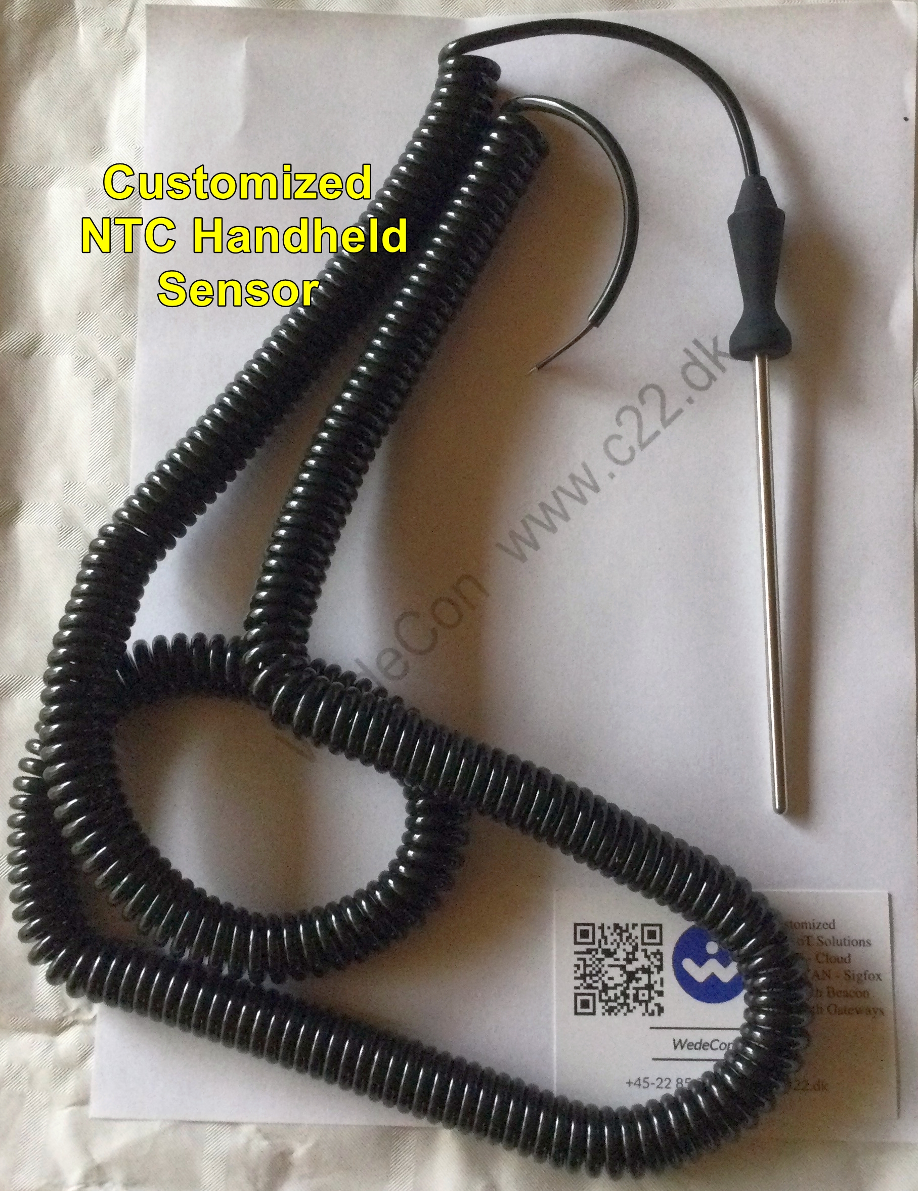 NTC weSENS 1001 weSENS1001 temperature probe Handheld hndholdt kundetilpasset customized